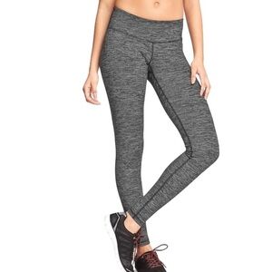 Old Navy Active Go Dry Compression Striped Leggings Soft Black Low Rise Size M